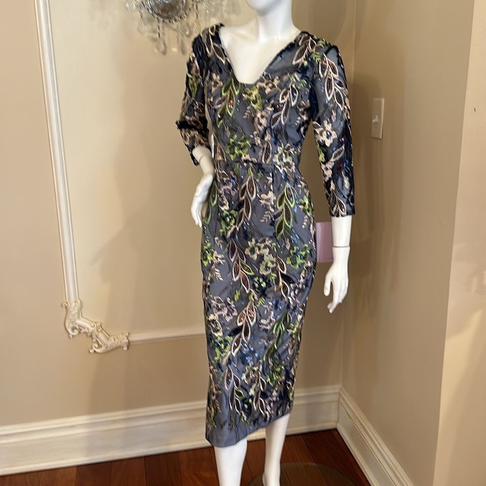 JS Collections Women's Floral Sheath Dresses size 4 - Picture 9 of 14